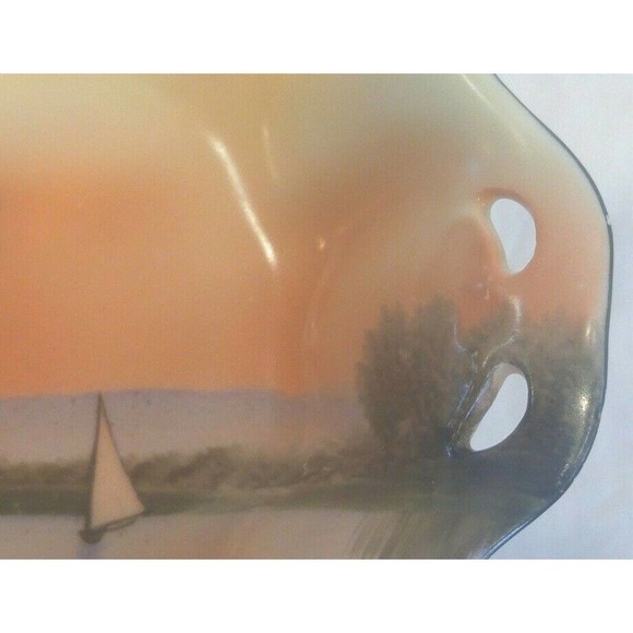 Vintage Noritake Trinket Dish Sunset Lake Japan - Picture 3 of 5